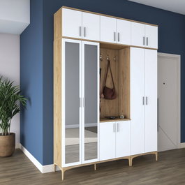Hanah Home Soporte de Entrada EA157 - 4501 Nogal y Blanco